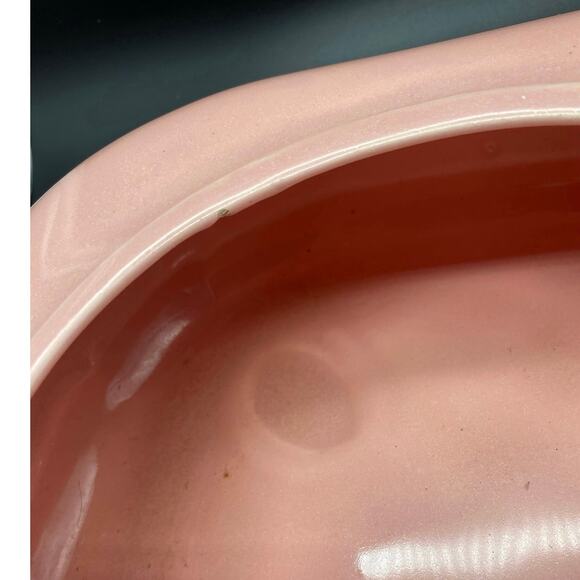 Vintage Dusty Rose Rounded Square Low Profile 80s planter‎ Style of Haeger - Picture 6 of 7